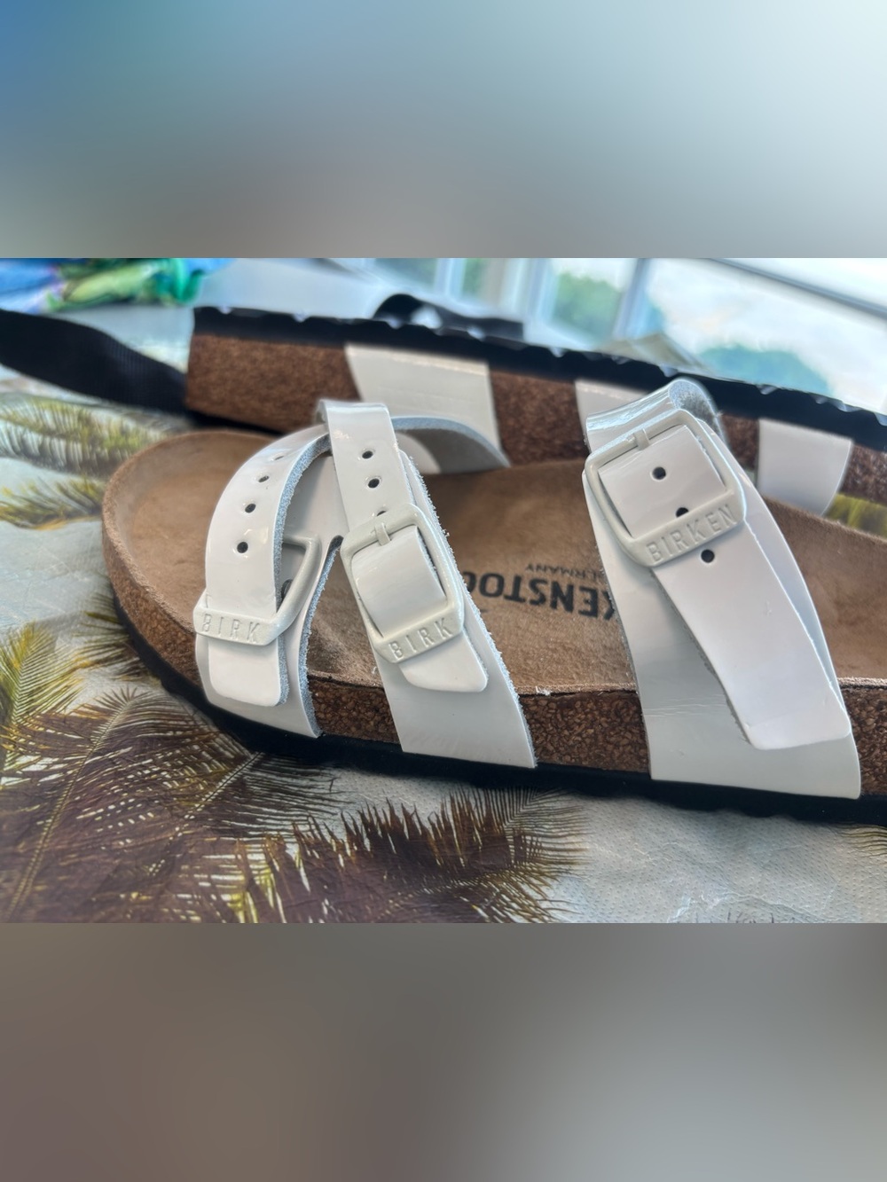 Birkenstock π
Franca White Patent Leather Sandals Slides Size 36 39 41 5 6 8 10 - Picture 3 of 9